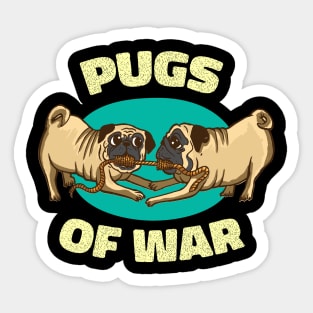 Pugs Of War Sticker